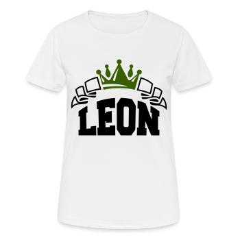 Léon - T-shirt respirant Femme - blanc - Devant - AI Model Female 172 dark (172cm)