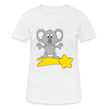 KOALA - STERNSCHNUPPE - TIER - TIERISCH - Frauen T-Shirt atmungsaktiv - Weiß - Vorne - AI Model Female 172 dark (172cm)