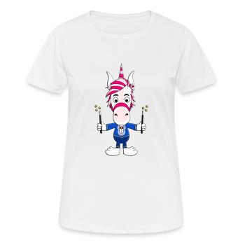 EINHORN - ZAUBERER - ZAUBEREI - MAGIE - ZAUBERN - Frauen T-Shirt atmungsaktiv - Weiß - Vorne - AI Model Female 172 dark (172cm)