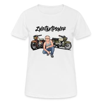Habicht Star Erich // Illustration - Frauen T-Shirt atmungsaktiv - Weiß - Vorne - AI Model Female 172 dark (172cm)