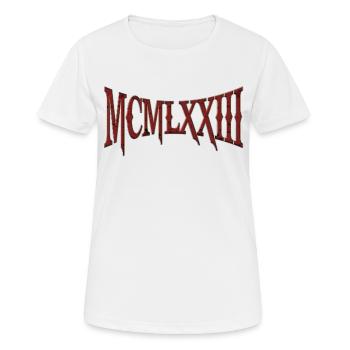 MCMLXXIII 1973 50th Birthday B-Day Birthday Gift - Women's Breathable T-Shirt - white - Front - AI Model Female 172 dark (172cm)