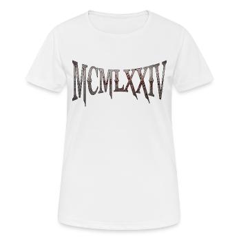 MCMLXXIV 1974 50. Geburtstag B-Day Geburtstagsgeschenk - Frauen T-Shirt atmungsaktiv - Weiß - Vorne - AI Model Female 172 dark (172cm)