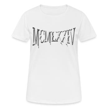 MCMLXXIV 1974 50. Geburtstag B-Day Geburtstagsgeschenk - Frauen T-Shirt atmungsaktiv - Weiß - Vorne - AI Model Female 172 dark (172cm)