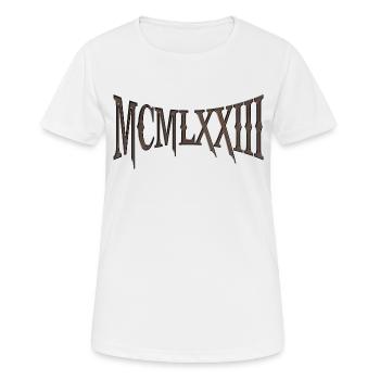 MCMLXXIII 1973 50th Birthday B-Day Birthday Gift - Women's Breathable T-Shirt - white - Front - AI Model Female 172 dark (172cm)