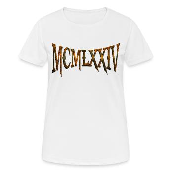 MCMLXXIV 1974 50. Geburtstag B-Day Geburtstagsgeschenk - Frauen T-Shirt atmungsaktiv - Weiß - Vorne - AI Model Female 172 dark (172cm)