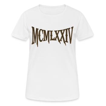 MCMLXXIV 1974 50. Geburtstag B-Day Geburtstagsgeschenk - Frauen T-Shirt atmungsaktiv - Weiß - Vorne - AI Model Female 172 dark (172cm)