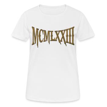 MCMLXXIII 1973 50th Birthday B-Day Birthday Gift - Women's Breathable T-Shirt - white - Front - AI Model Female 172 dark (172cm)
