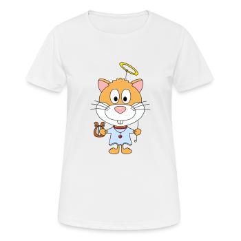 ENGEL - HAMSTER - TIER - TIERISCH - Frauen T-Shirt atmungsaktiv - Weiß - Vorne - AI Model Female 172 dark (172cm)