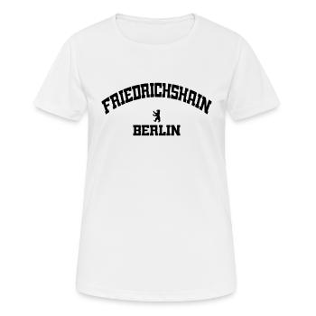 Friedrichshain - Berlin - Allemagne - T-shirt respirant Femme - blanc - Devant - AI Model Female 172 dark (172cm)