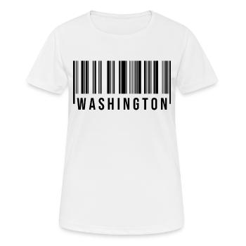 Washington Barcode - Women's Breathable T-Shirt - white - Front - AI Model Female 172 dark (172cm)