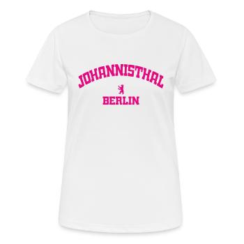 Johannisthal - Berlin - Deutschland - Germany - Frauen T-Shirt atmungsaktiv - Weiß - Vorne - AI Model Female 172 dark (172cm)
