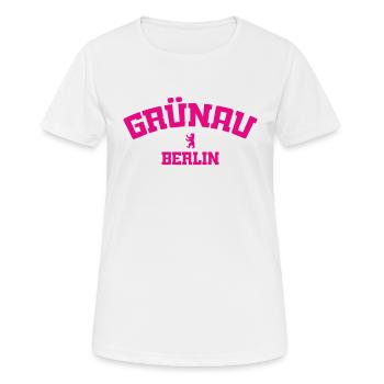 Grünau - Berlin - Deutschland - Germany - Frauen T-Shirt atmungsaktiv - Weiß - Vorne - AI Model Female 172 dark (172cm)