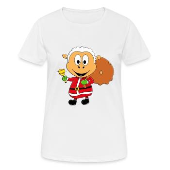 SCHAF - WEIHNACHTSMANN - TIER - TIERISCH - Frauen T-Shirt atmungsaktiv - Weiß - Vorne - AI Model Female 172 dark (172cm)
