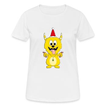 ZUCKERSTANGEN - MONSTER - Frauen T-Shirt atmungsaktiv - Weiß - Vorne - AI Model Female 172 dark (172cm)