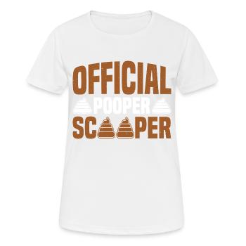Official Pooper Scooper 60 - Frauen T-Shirt atmungsaktiv - Weiß - Vorne - AI Model Female 172 dark (172cm)