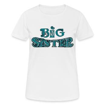 BIG SISTER - Women's Breathable T-Shirt - white - Front - AI Model Female 172 dark (172cm)
