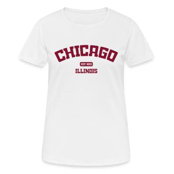 Chicago - Illinois - USA - United States o America - Frauen T-Shirt atmungsaktiv - Weiß - Vorne - AI Model Female 172 dark (172cm)