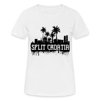 Split Kroatien Fußball Fußball Dalmatien Tourismus - Frauen T-Shirt atmungsaktiv - Weiß - Vorne - AI Model Female 172 dark (172cm)