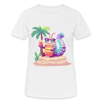 Vacances d’été de Wurm - T-shirt respirant Femme - blanc - Devant - AI Model Female 172 dark (172cm)