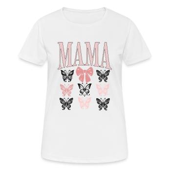 Mama Butterfly and Pink Bow - Women's Breathable T-Shirt - white - Front - AI Model Female 172 dark (172cm)
