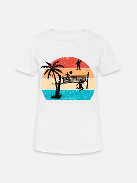 Volleyball - Frauen T-Shirt atmungsaktiv - Weiß