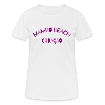Mambo Beach - Curacao - Dutch Caribbean - Karibik - Women's Breathable T-Shirt - white - Front - AI Model Female 172 dark (172cm)