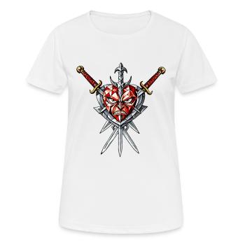 Braveheart - Frauen T-Shirt atmungsaktiv - Weiß - Vorne - AI Model Female 172 dark (172cm)