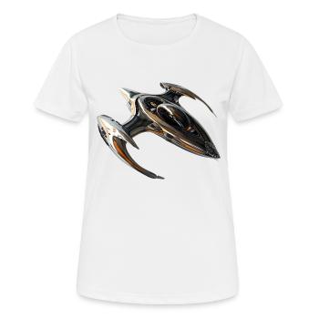 Mit dem Raumschiff durchs All - Frauen T-Shirt atmungsaktiv - Weiß - Vorne - AI Model Female 172 dark (172cm)