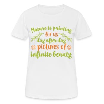 Nature's Infinite Beauty - Women's Breathable T-Shirt - white - Front - AI Model Female 172 dark (172cm)