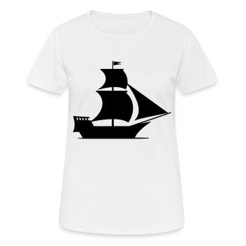 Bateau pirate - T-shirt respirant Femme - blanc - Devant - AI Model Female 172 dark (172cm)