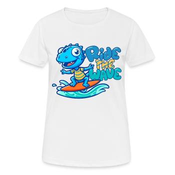 Ride The Wave - Women's Breathable T-Shirt - white - Front - AI Model Female 172 dark (172cm)