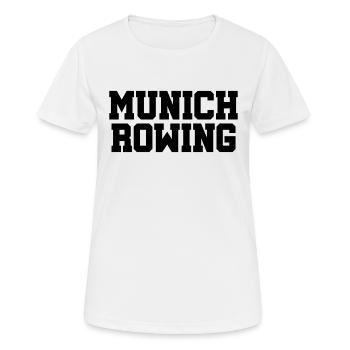 Munich Rowing - Rudern - Ruder - Sport - Aviron - T-shirt respirant Femme - blanc - Devant - AI Model Female 172 dark (172cm)