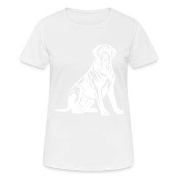 Silhouette de chien Mastiff - T-shirt respirant Femme - blanc - Devant - AI Model Female 172 dark (172cm)