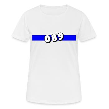 089 München Vorwahl Telefon telefonieren Bayern - Frauen T-Shirt atmungsaktiv - Weiß - Vorne - AI Model Female 172 dark (172cm)