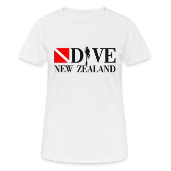 Plongée Nouvelle-Zélande - Neuseeland - Maori - Aotearoa - T-shirt respirant Femme - blanc - Devant - AI Model Female 172 dark (172cm)