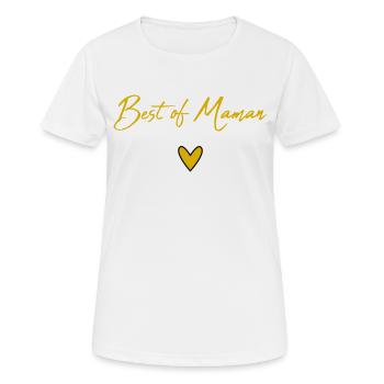 MAMAN. FÊTE DES MÈRES. BONNE FÊTE MAMAN. BONNE FÊT - T-shirt respirant Femme - blanc - Devant - AI Model Female 172 dark (172cm)