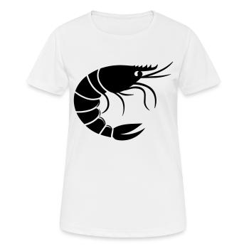Crevette - T-shirt respirant Femme - blanc - Devant - AI Model Female 172 dark (172cm)