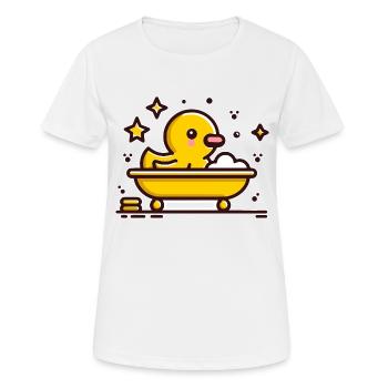 Baignoire en caoutchouc Duck - T-shirt respirant Femme - blanc - Devant - AI Model Female 172 dark (172cm)