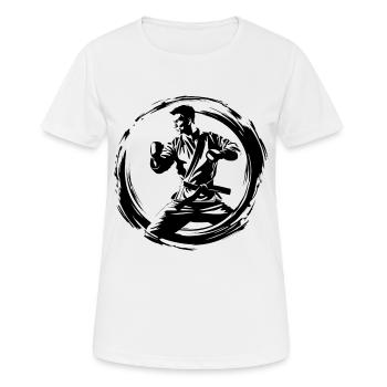 Karate Man - Women's Breathable T-Shirt - white - Front - AI Model Female 172 dark (172cm)