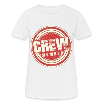 Membre d’équipage - T-shirt respirant Femme - blanc - Devant - AI Model Female 172 dark (172cm)
