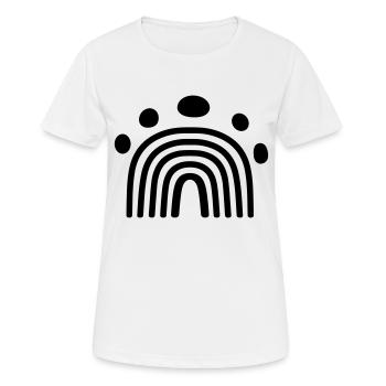 Arc en ciel - T-shirt respirant Femme - blanc - Devant - AI Model Female 172 dark (172cm)