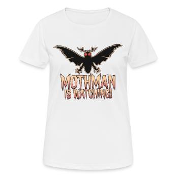 MOTHMAN REGARDE - T-shirt respirant Femme - blanc - Devant - AI Model Female 172 dark (172cm)