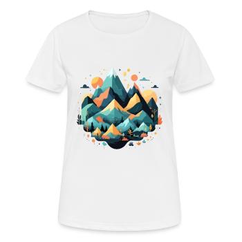 Ruhige Landschaft Ruhig Beschauliche Natur Berge - Frauen T-Shirt atmungsaktiv - Weiß - Vorne - AI Model Female 172 dark (172cm)