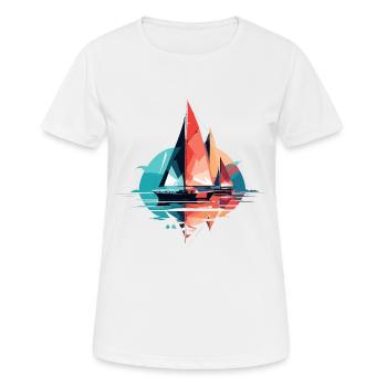 Segeln Meer Ruhig Ruhig Ozean Im Freien Farbe - Frauen T-Shirt atmungsaktiv - Weiß - Vorne - AI Model Female 172 dark (172cm)
