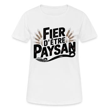 Proud to be a farmer - Women's Breathable T-Shirt - white - Front - AI Model Female 172 dark (172cm)