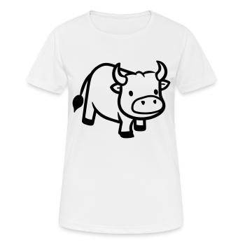 Stier - Frauen T-Shirt atmungsaktiv - Weiß - Vorne - AI Model Female 172 dark (172cm)