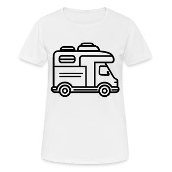 Wohnmobil - Frauen T-Shirt atmungsaktiv - Weiß - Vorne - AI Model Female 172 dark (172cm)