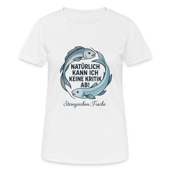 Fische Sternzeichen - Kritik Spruch - Frauen T-Shirt atmungsaktiv - Weiß - Vorne - AI Model Female 172 dark (172cm)