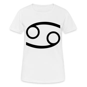 Krebs - Frauen T-Shirt atmungsaktiv - Weiß - Vorne - AI Model Female 172 dark (172cm)