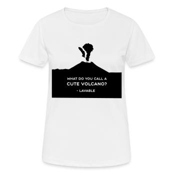 Vulkan-Liebe - Frauen T-Shirt atmungsaktiv - Weiß - Vorne - AI Model Female 172 dark (172cm)